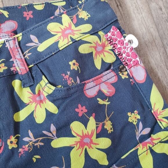Blue rein size 5 juniors multi colored floral denim shorts - Picture 3 of 13